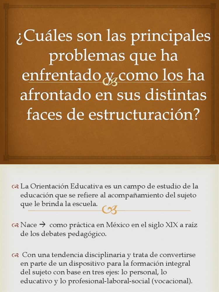 ¿Cuáles son los principales problemas?