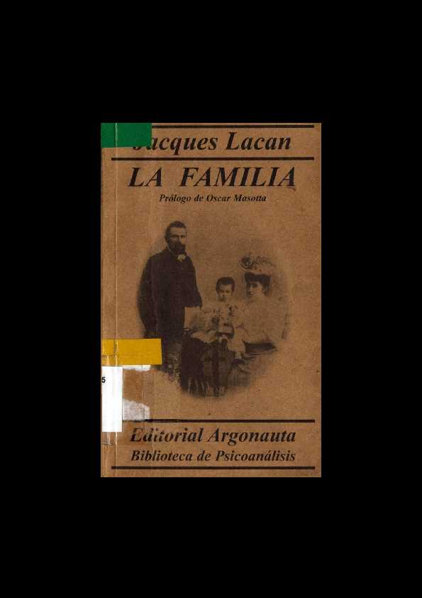 ¿Qué dice Lacan de la familia?